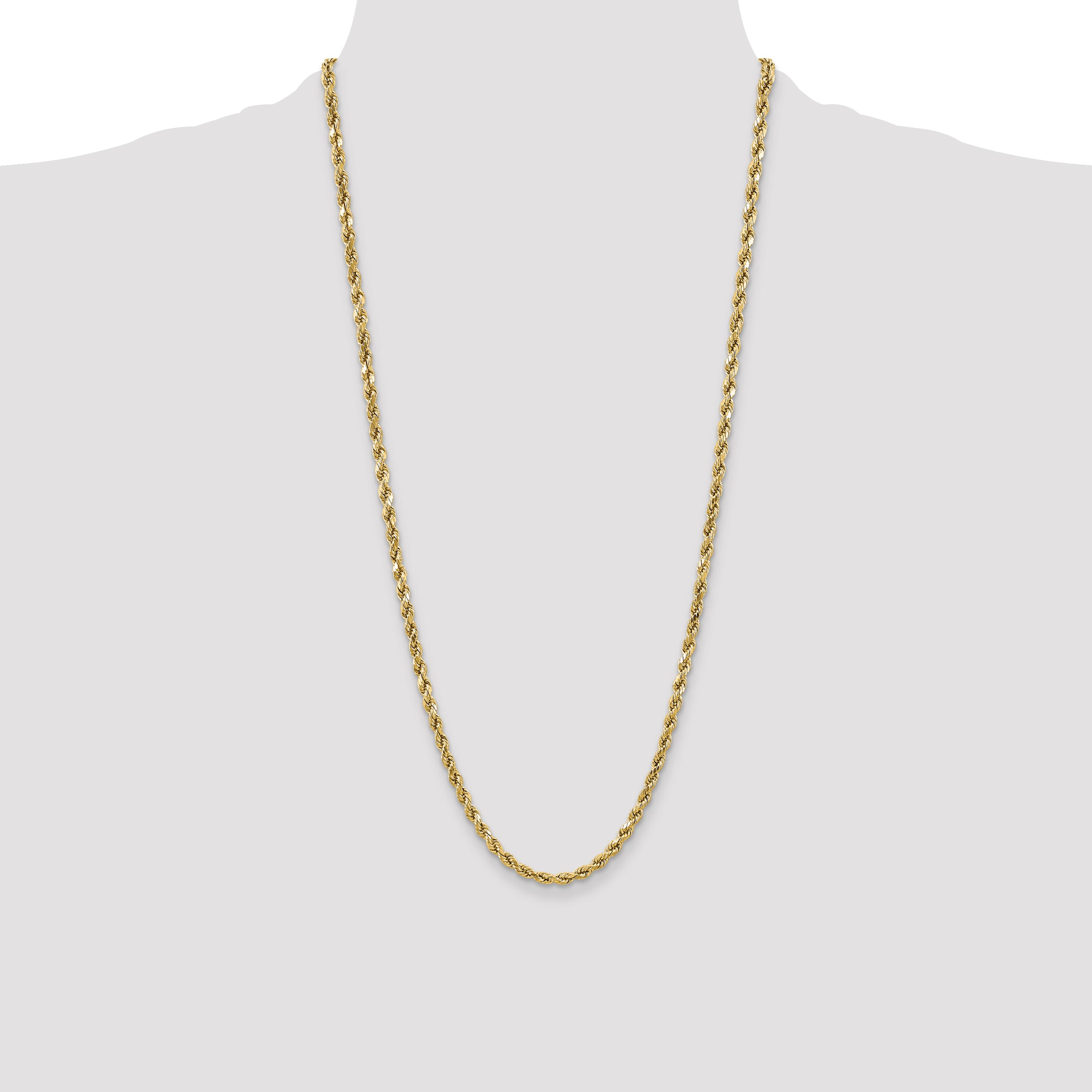 10k 4.9mm Semi-solid D/C Rope Chain