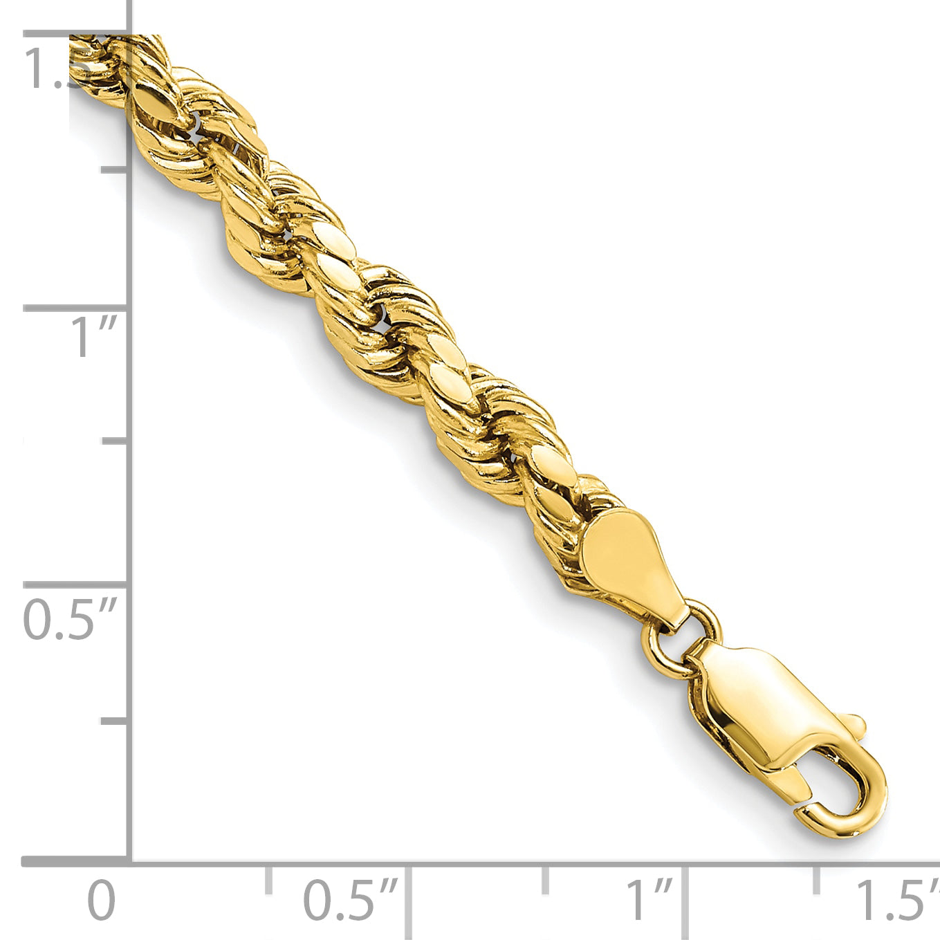 10k 4.9mm Semi-solid D/C Rope Chain Secondary image