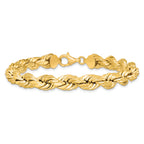 10K None 8.0mm Rope Chain Bracelet - view 3