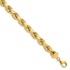 10K None 8.0mm Rope Chain Bracelet