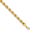 10K None 8.0mm Rope Chain Bracelet