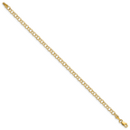 10k Solid Double Link Charm Bracelet