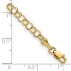 10k Solid Double Link Charm Bracelet