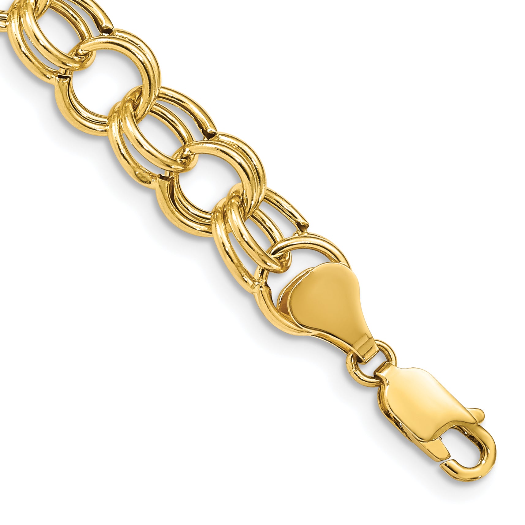 10k Hollow Double Link Charm Bracelet Main image