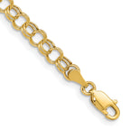 Women's 10K Yellow Gold Double Link Charm Bracelet