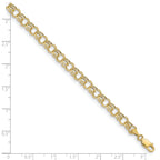10k Hollow Double Link Charm Bracelet