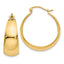 10k Polished 10.5mm Tapered Hoop Earrings