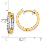 10K Polished 2.2mm CZ Hinged In/Out Hoop Earrings