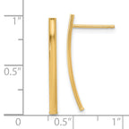 10K Polished Bar Post Earrings