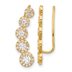 10K Polished CZ Ear Climbers