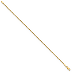 10k 1.5mm Extra-Light D/C Rope Chain Anklet