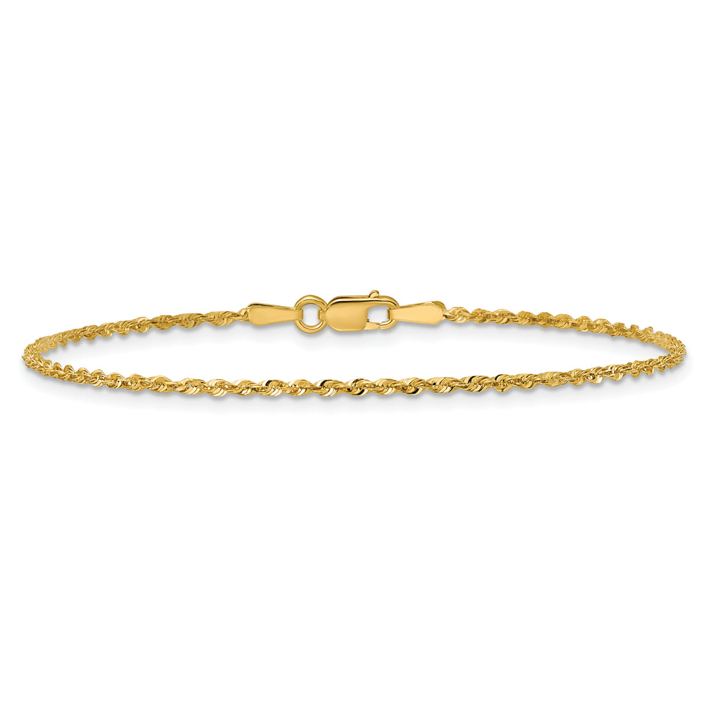 10k 1.5mm Extra-Light D/C Rope Chain Anklet