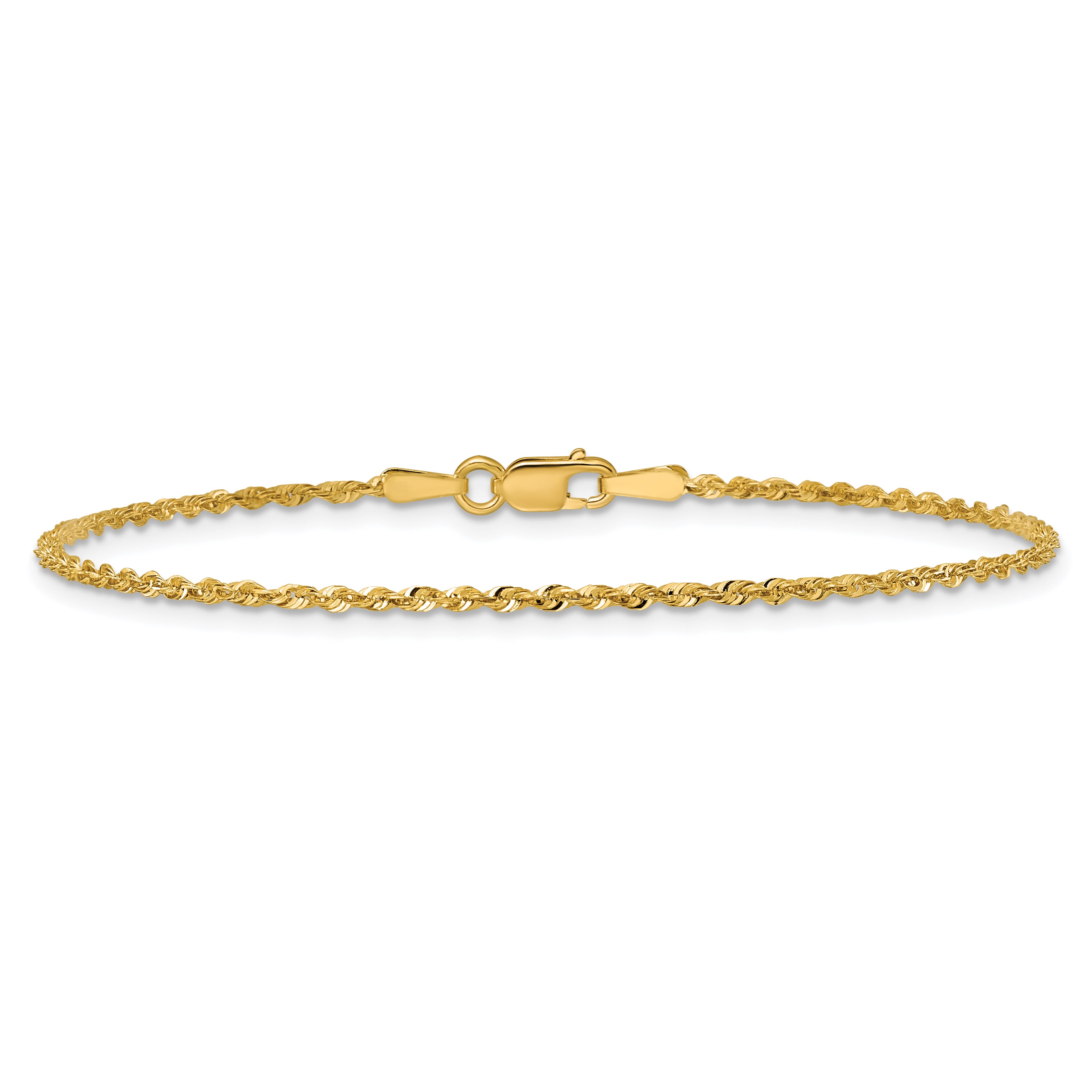 10k 1.5mm Extra-Light D/C Rope Chain Anklet