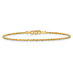 10k 1.5mm Extra-Light D/C Rope Chain Anklet
