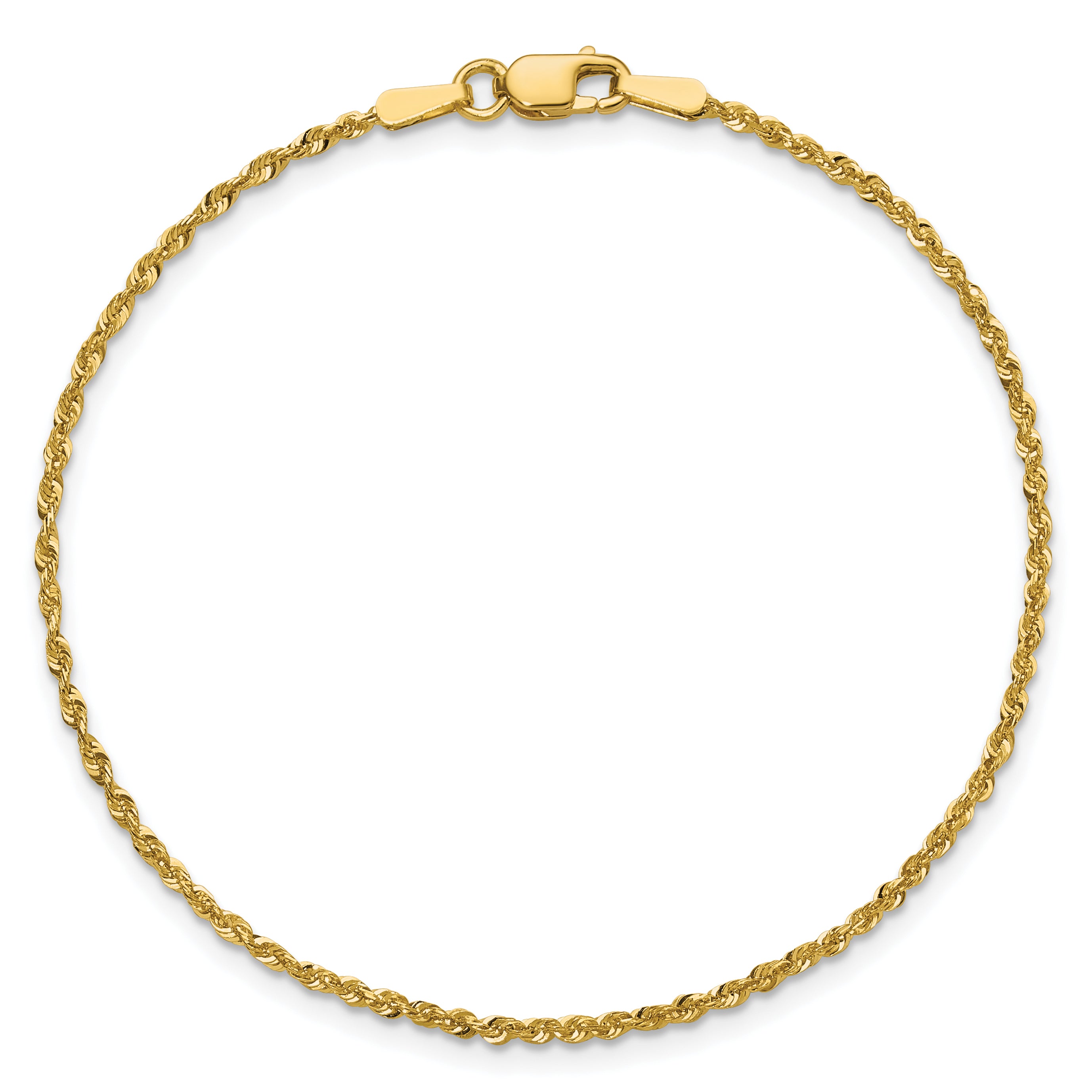 10k 1.5mm Extra-Light D/C Rope Chain Anklet