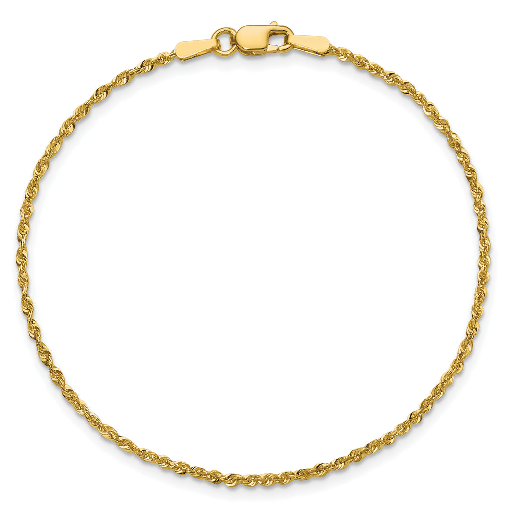 10k 1.5mm Extra-Light D/C Rope Chain Anklet