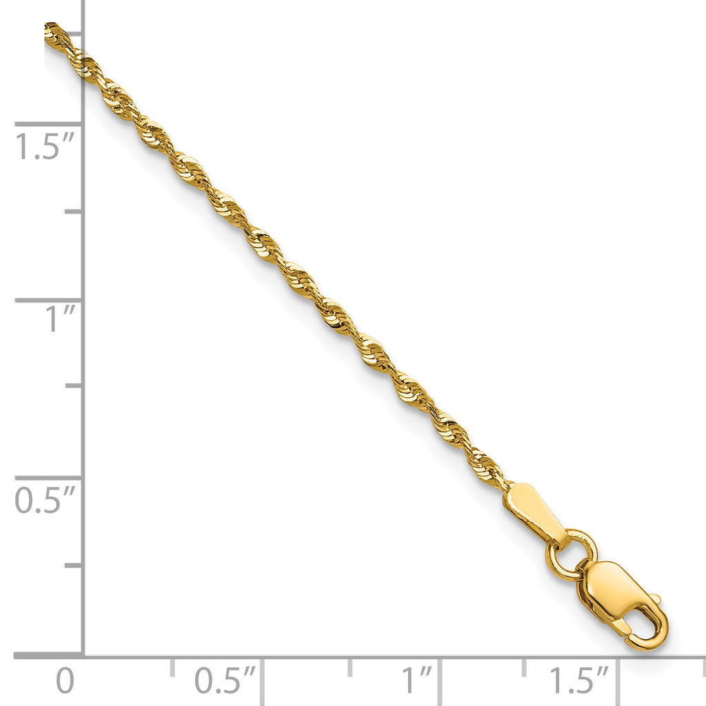 10k 1.5mm Extra-Light D/C Rope Chain Anklet
