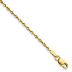 10k 1.5mm Extra-Light D/C Rope Chain Anklet