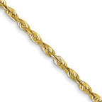 Diamond-Cut Rope Chain Anklet in 10K Yellow Gold, 1.5mm - Sophia Jewelers