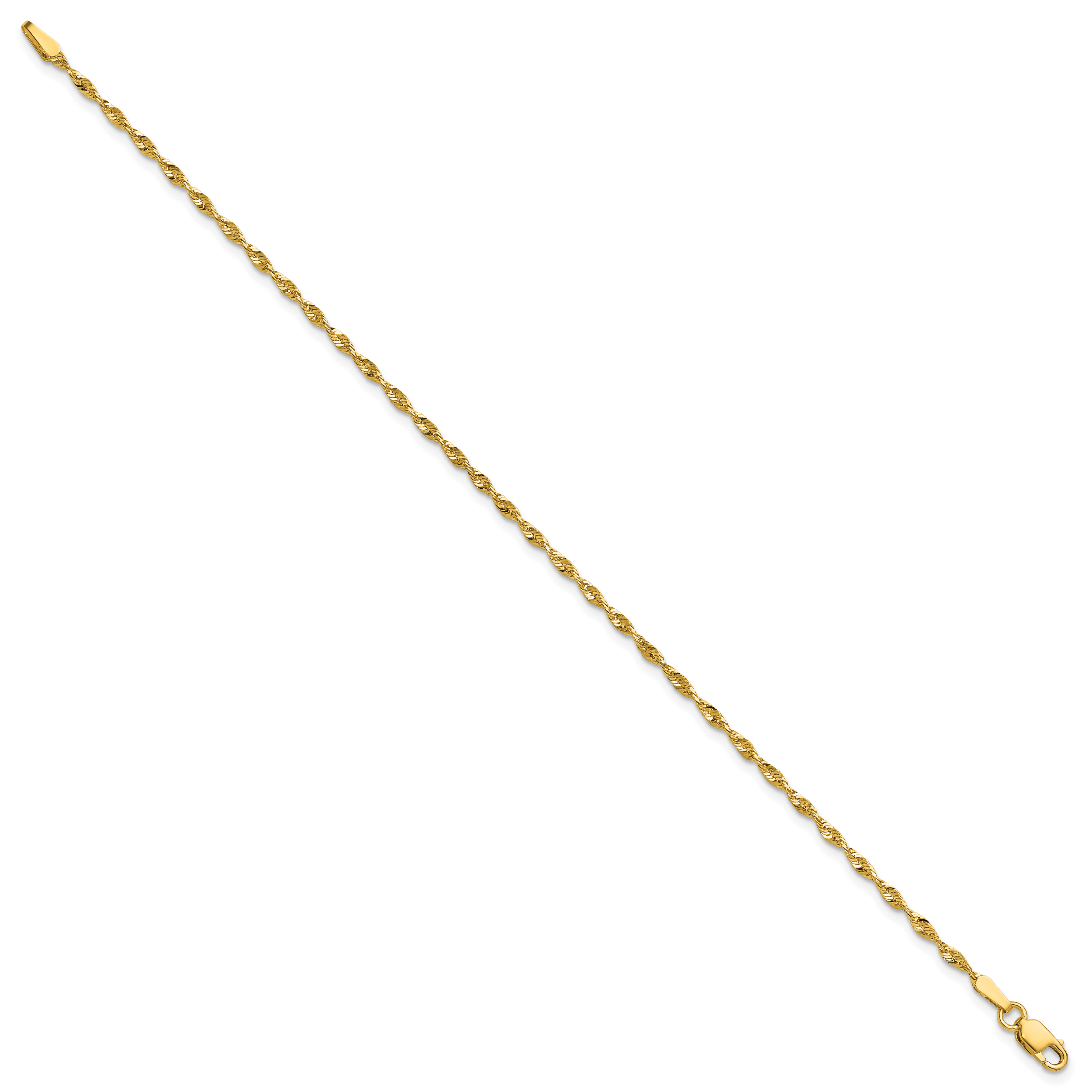 Diamond-Cut Rope Chain in 10K Yellow Gold, 1.8mm Secondary image