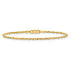 10k 1.8mm Extra-Light D/C Rope Chain Anklet