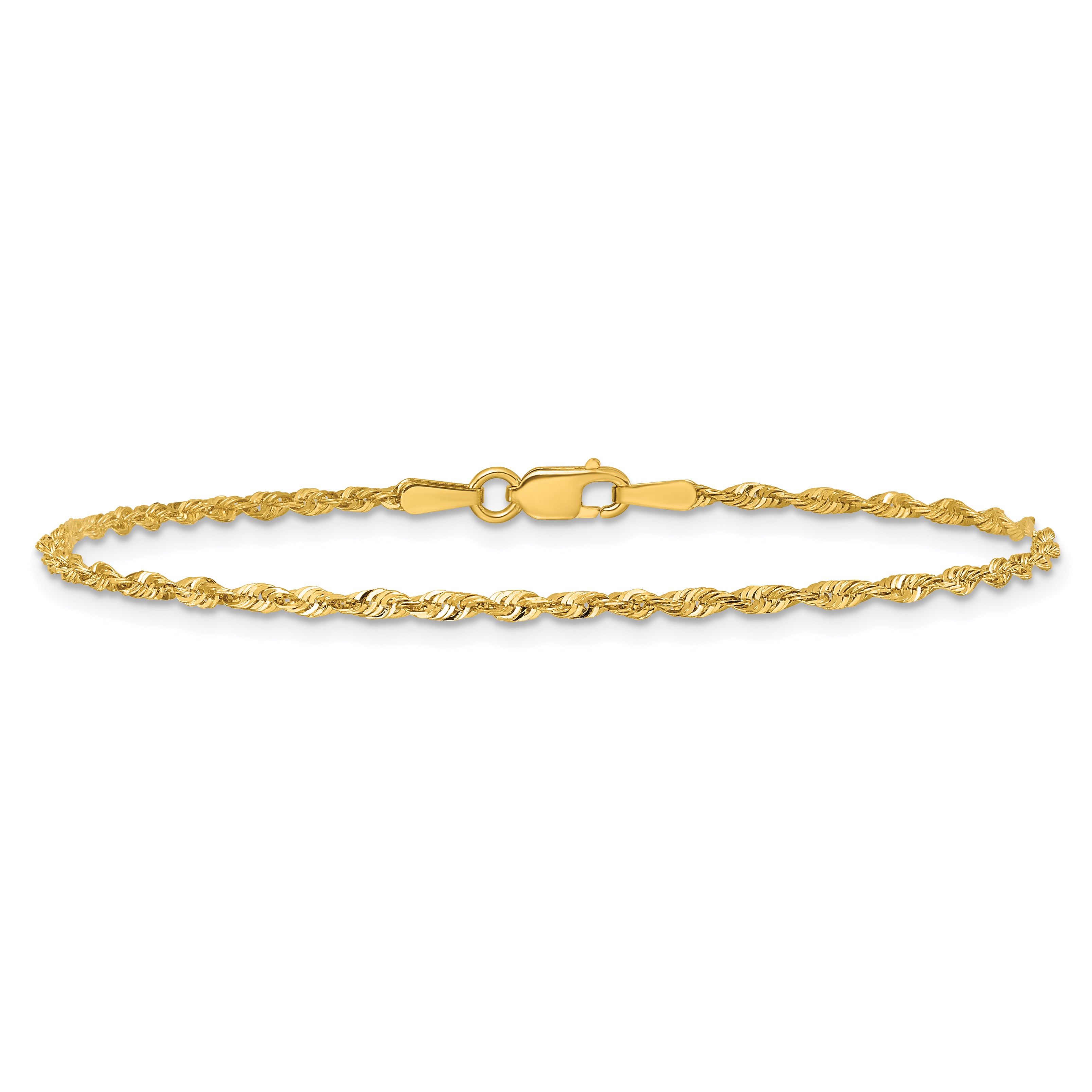 10k 1.8mm Extra-Light D/C Rope Chain Anklet