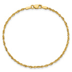 10k 1.8mm Extra-Light D/C Rope Chain Anklet
