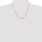 10k 2.0mm Extra-Light Diamond Cut Rope Chain