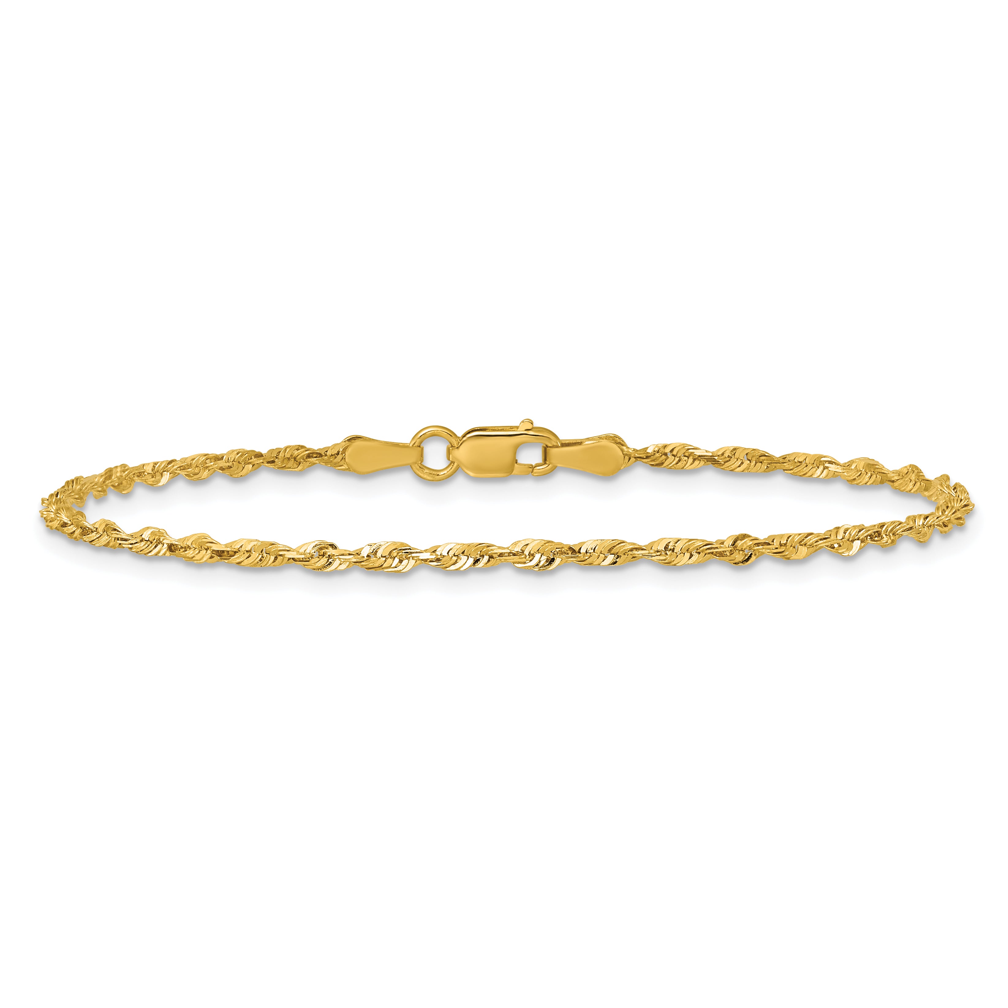 10k 2.0mm Extra-Light D/C Rope Chain Anklet
