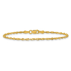 10k 2.0mm Extra-Light D/C Rope Chain Anklet