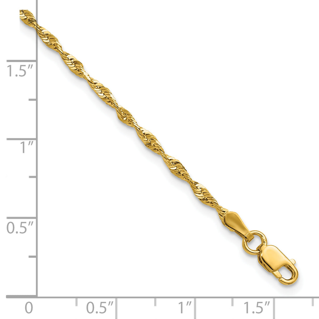 10k 2.0mm Extra-Light D/C Rope Chain