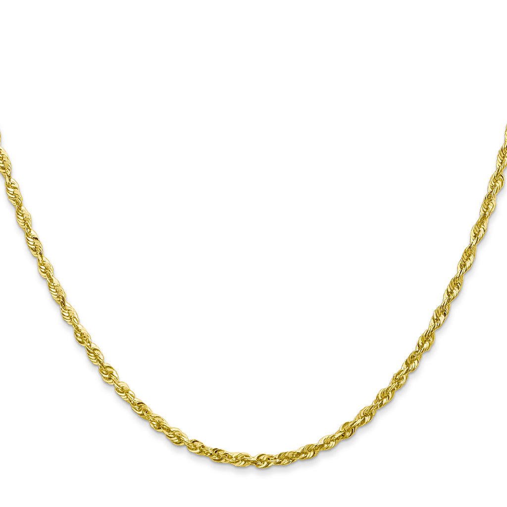 10k 2.25mm Extra-Light Diamond Cut Rope Chain