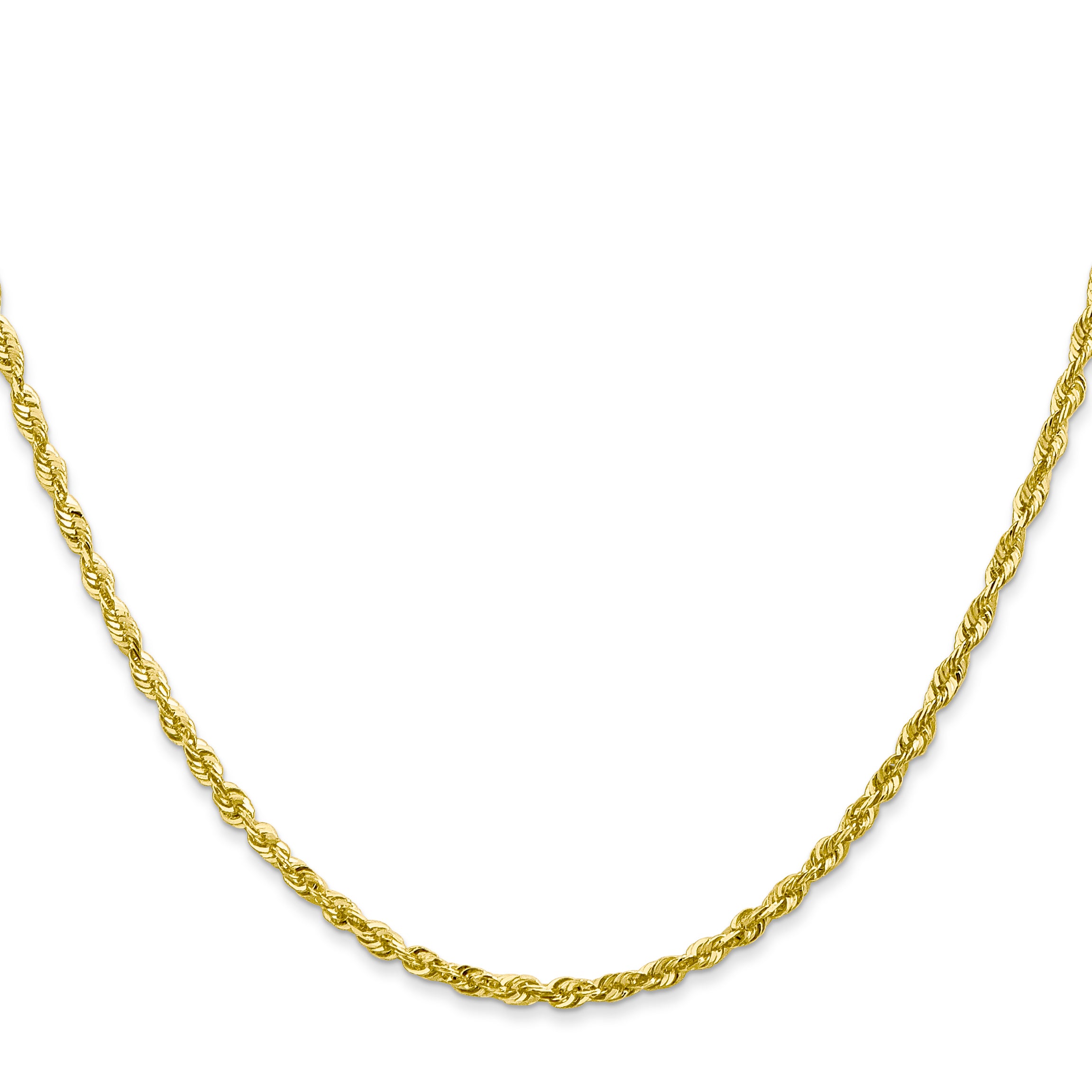 10k 2.25mm Extra-Light Diamond Cut Rope Chain