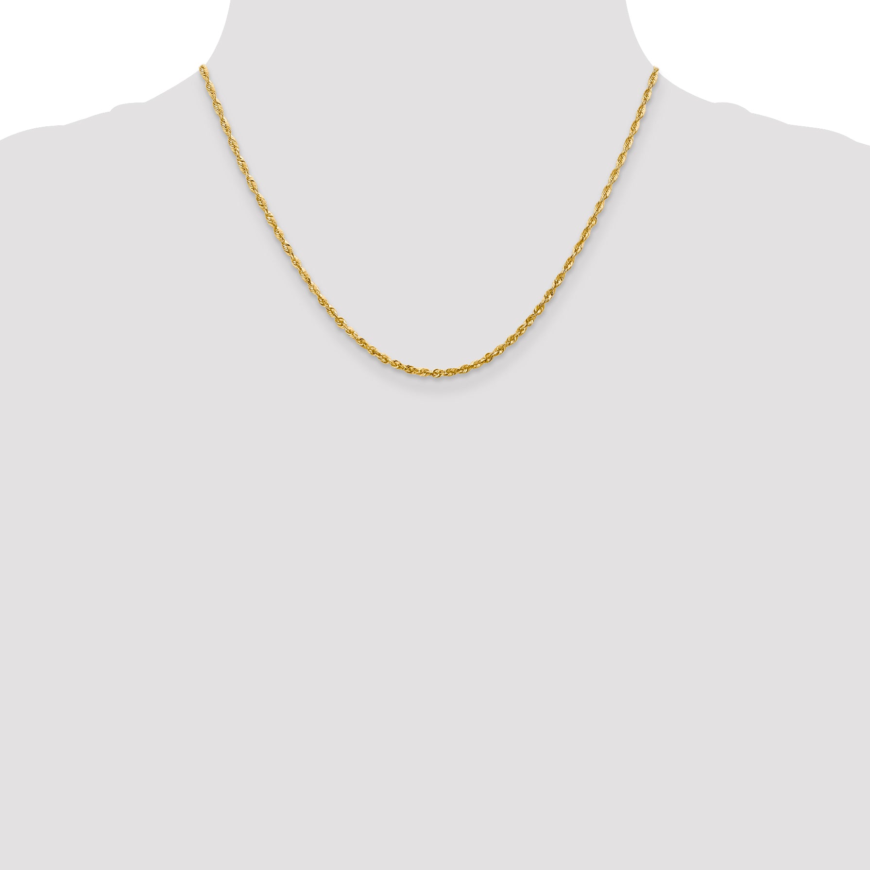 10k 2.25mm Extra-Light D/C Rope Chain