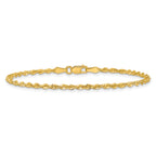 10k 2.25mm Extra-Light D/C Rope Chain Anklet