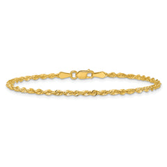 10k 2.25mm Extra-Light D/C Rope Chain Anklet