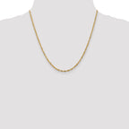 10k 2.50mm Extra-Light Diamond Cut Rope Chain