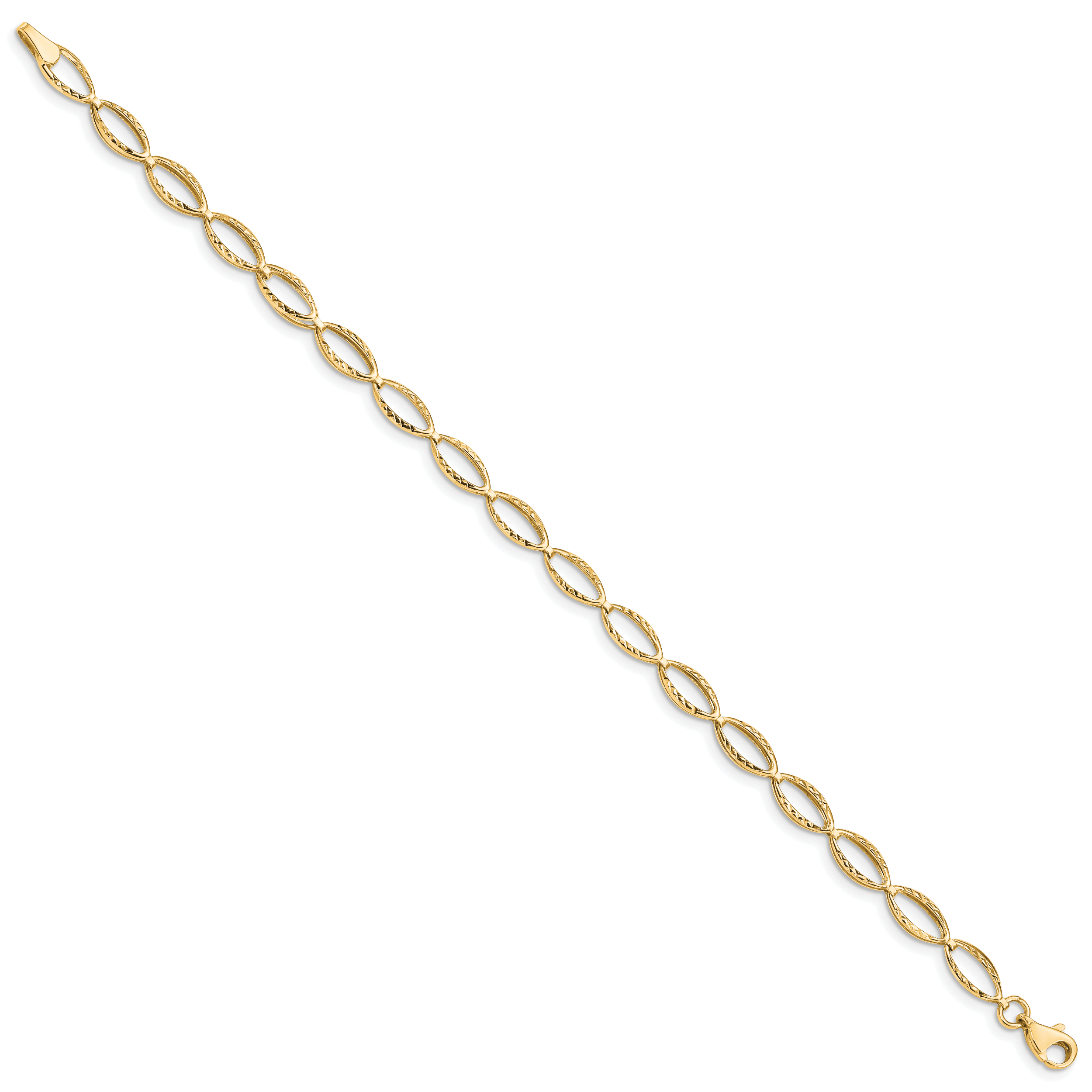 10k Polished Oval Link Bracelet Secondary image