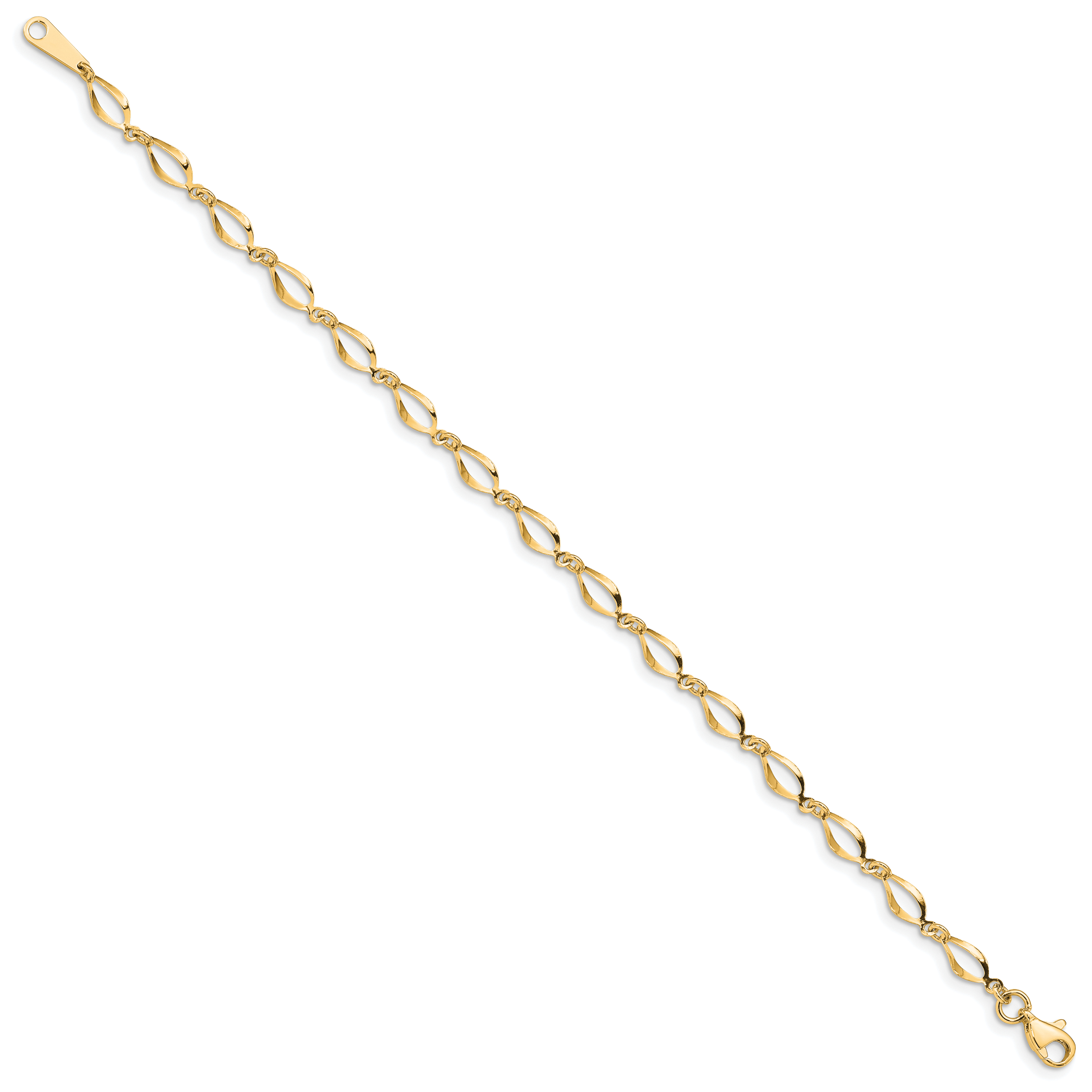 10k Polished Fancy Link Bracelet Secondary image