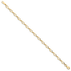 10k Polished Fancy Link Bracelet