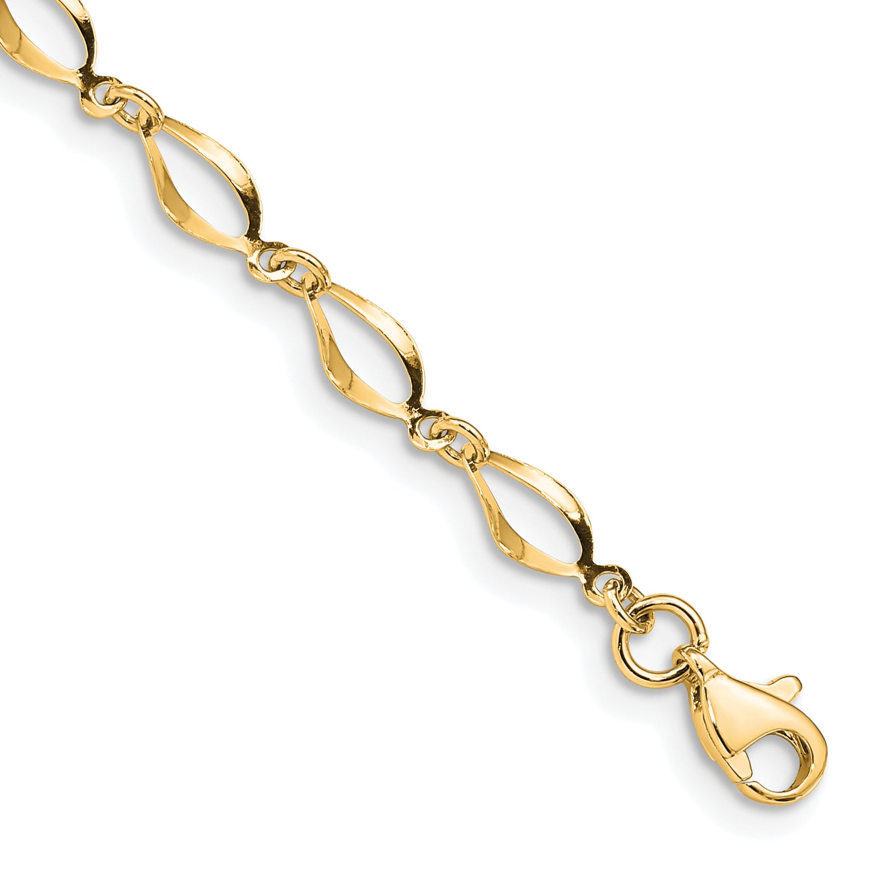 10k Polished Fancy Link Bracelet Main image