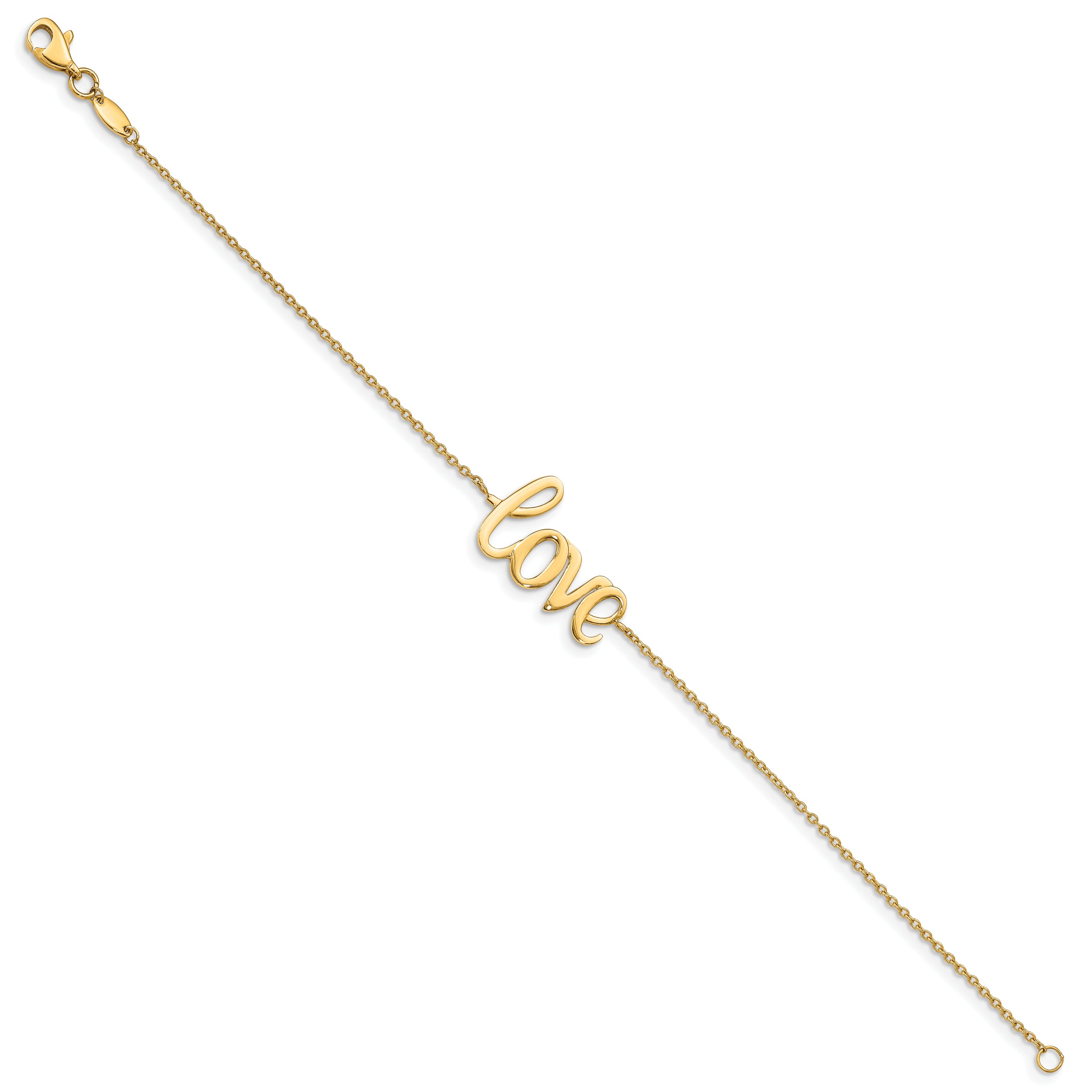 10K Polished LOVE Bracelet