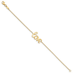 10K Polished LOVE Bracelet