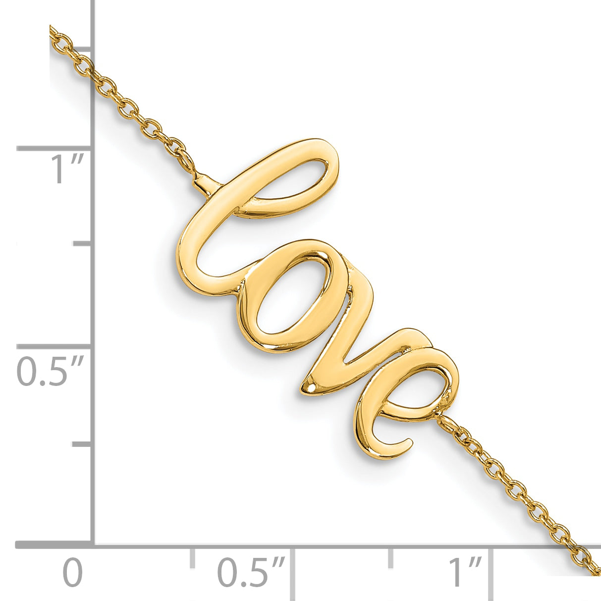 10K Polished LOVE Bracelet