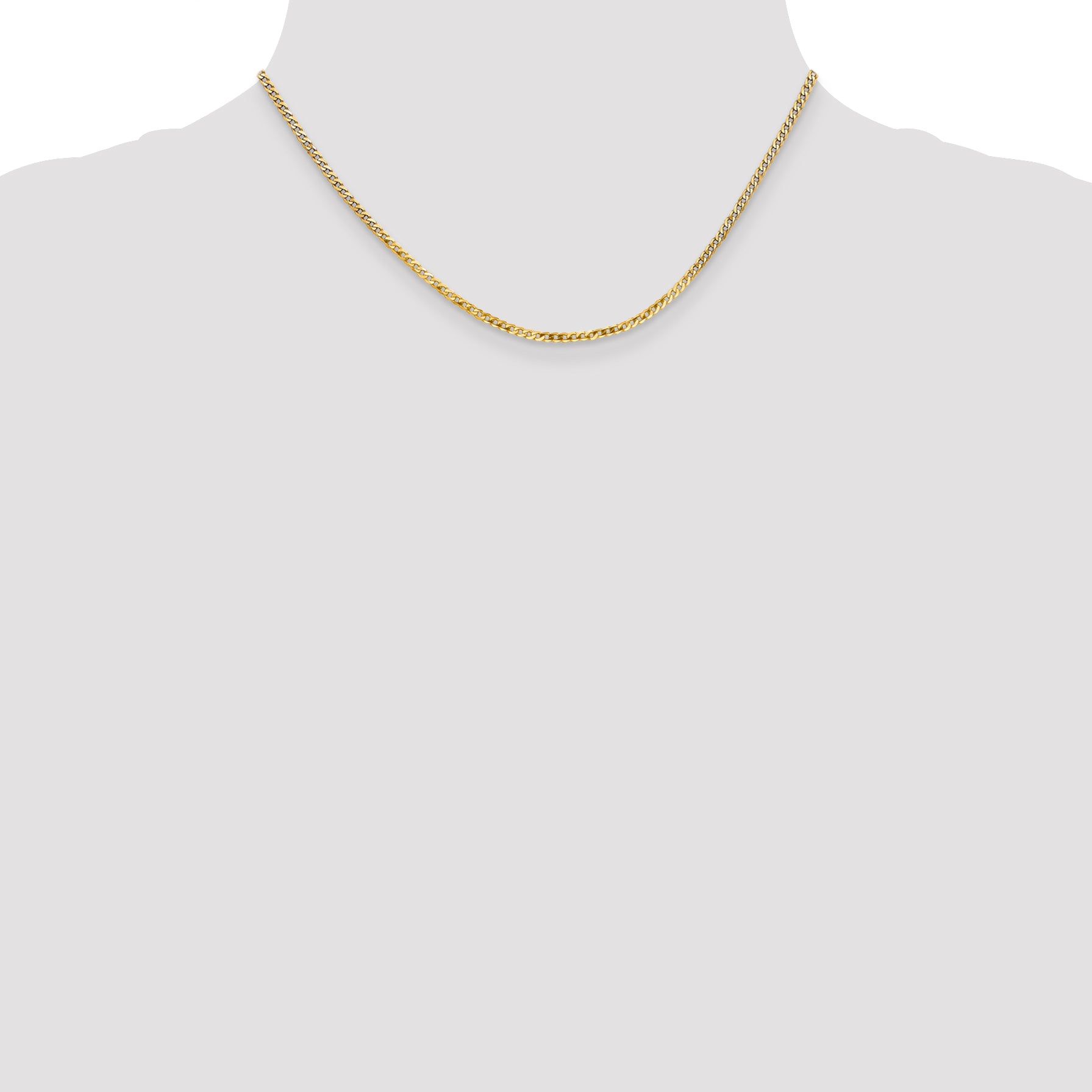 10K None 2.2mm Curb Chain - view 4