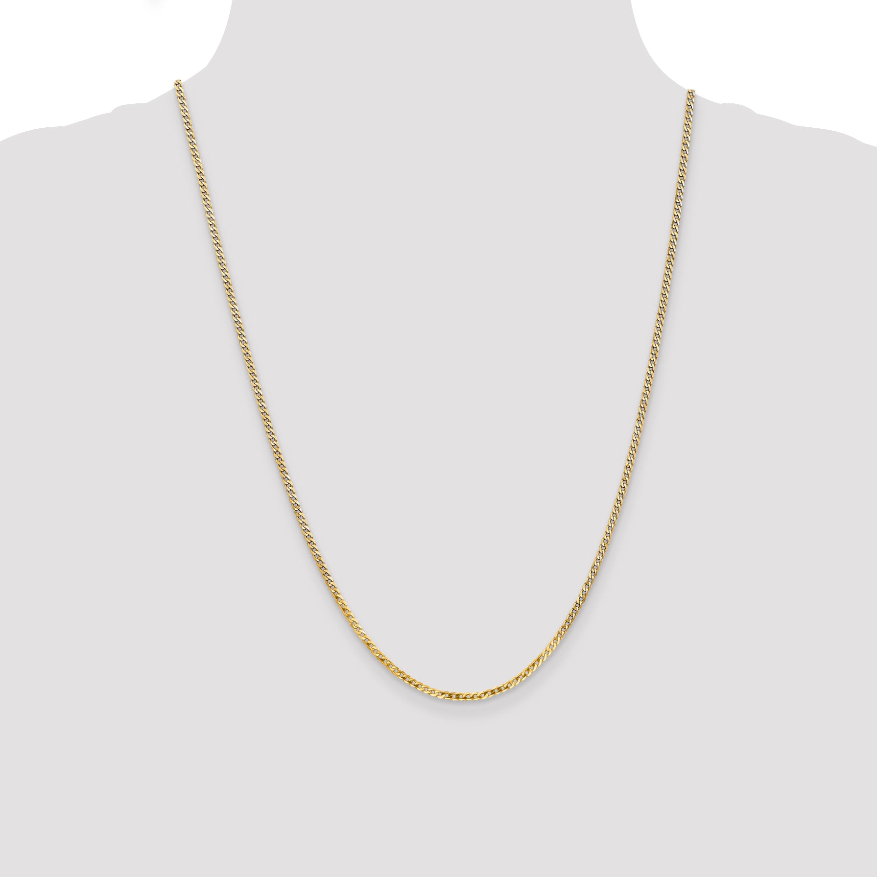 10k 2.2mm Flat Beveled Curb Chain