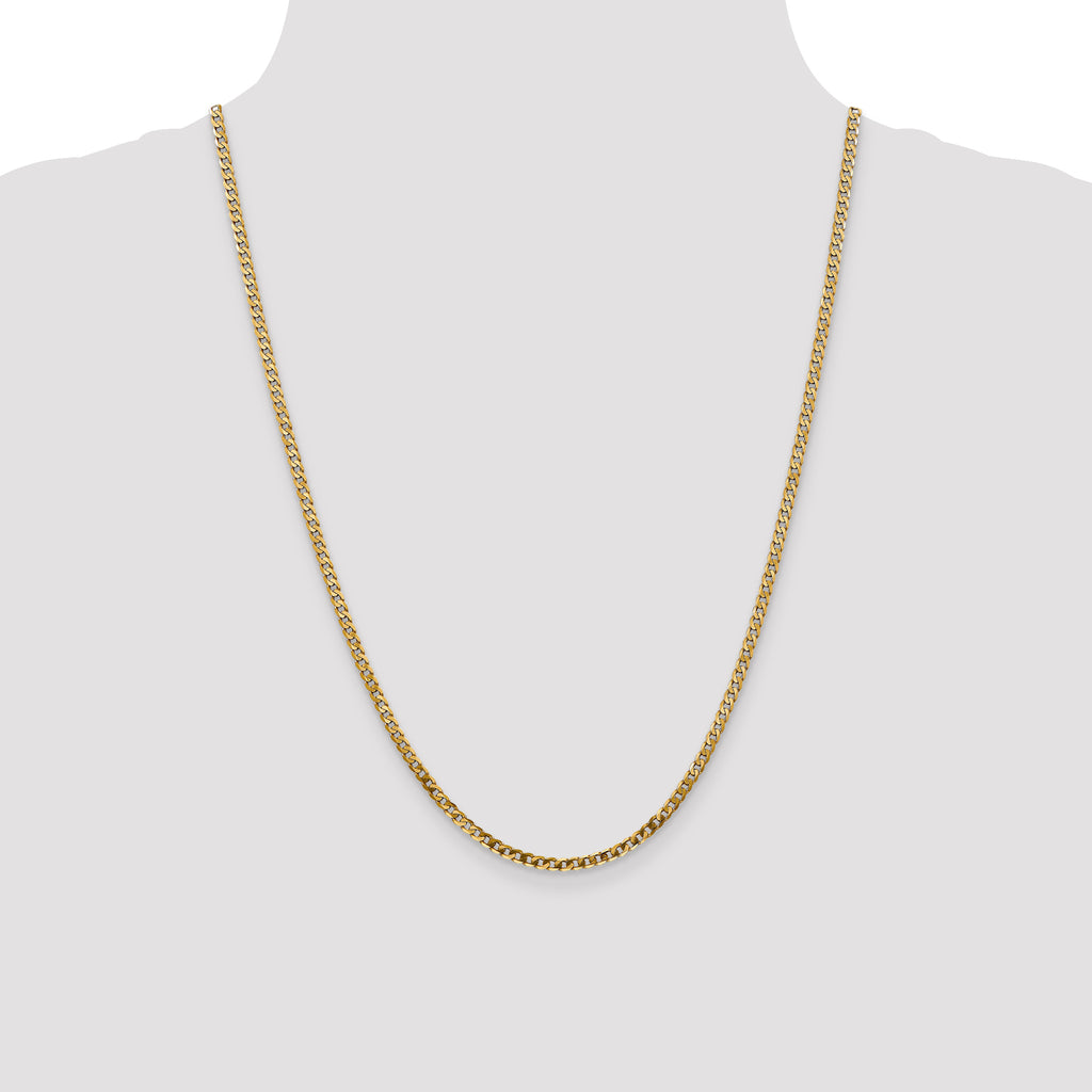 10k 2.9mm Flat Beveled Curb Chain