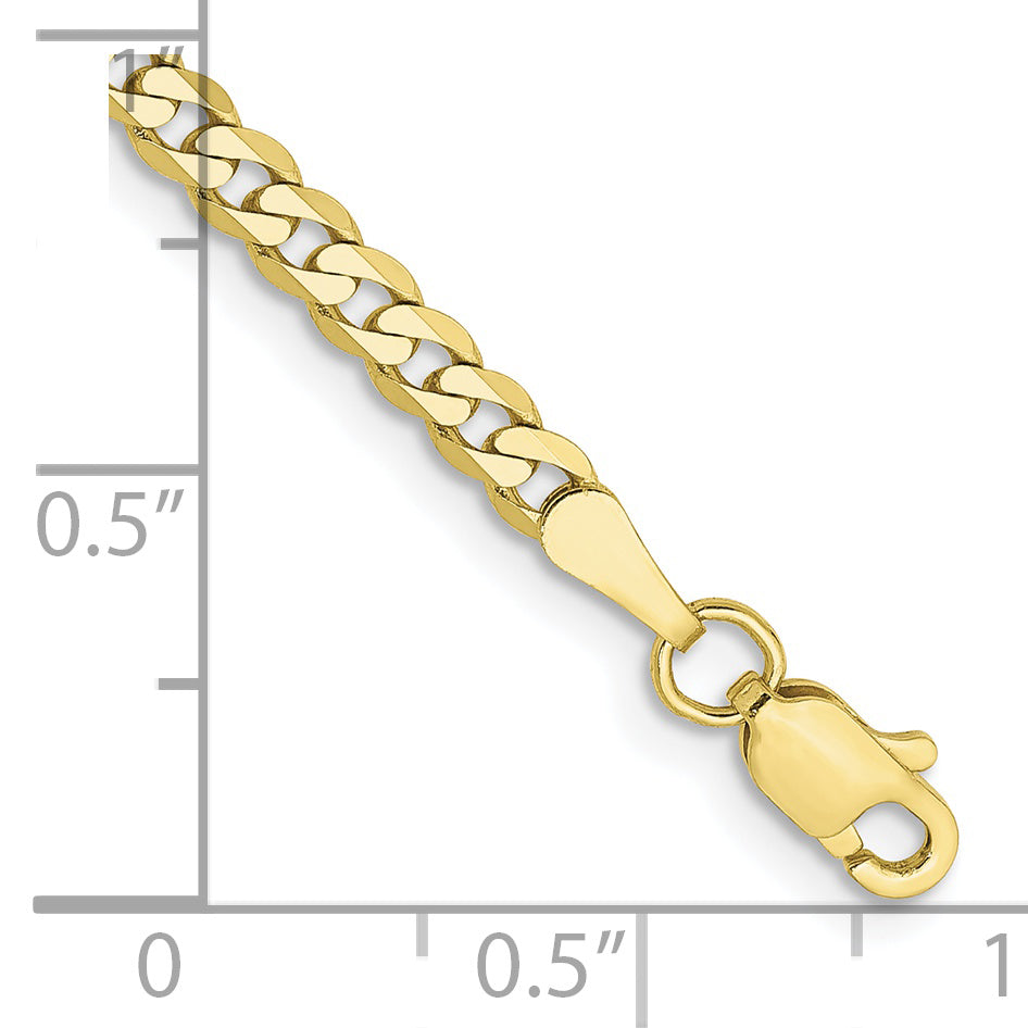 10k 2.9mm Flat Beveled Curb Chain