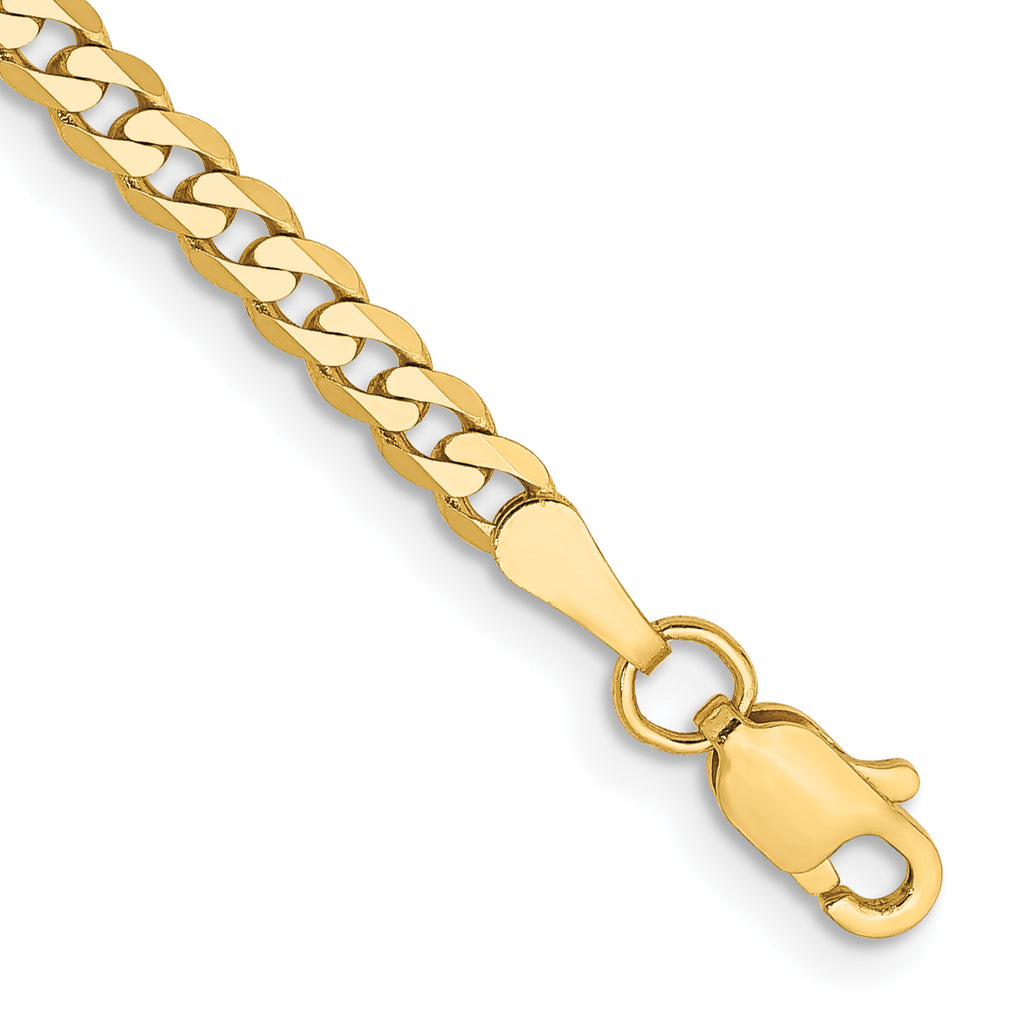 10K None 2.9mm Curb Chain - 9 in