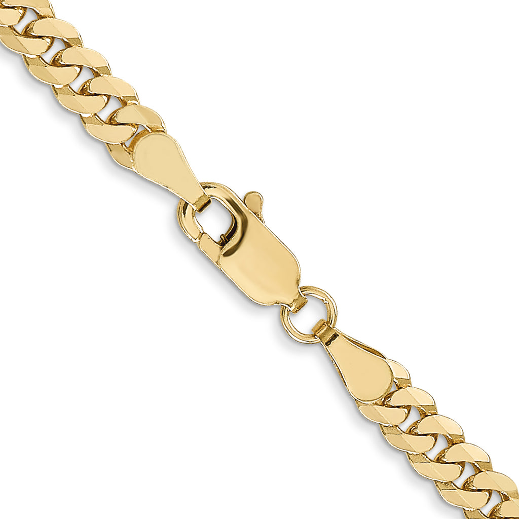 10k 3.9mm Flat Beveled Curb Chain